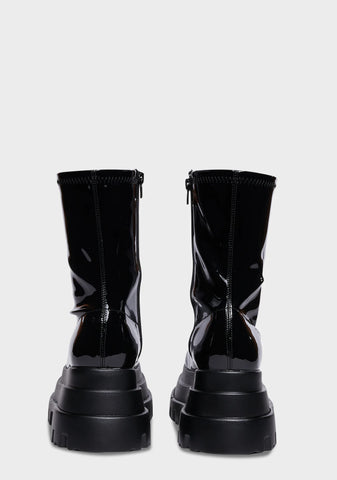 Rush Platform Boots - Black