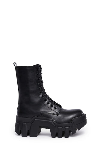 Olympia Platform Boots - Black