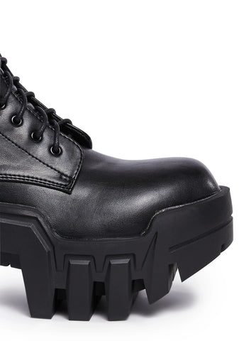 Olympia Platform Boots - Black