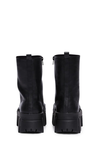 Olympia Platform Boots - Black