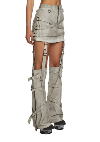 Replay Mini Skirt With Leg Warmers - Ecru