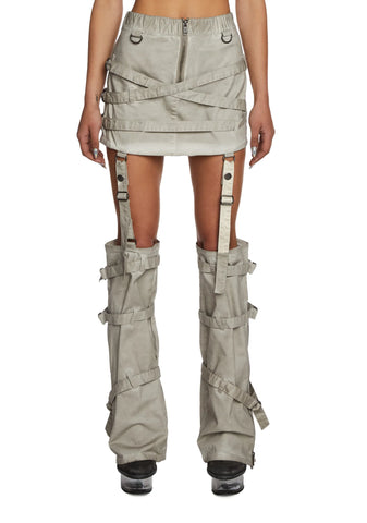 Replay Mini Skirt With Leg Warmers - Ecru