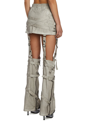 Replay Mini Skirt With Leg Warmers - Ecru