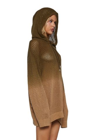 Doom Ombre Fishnet Hoodie