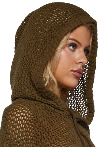 Doom Ombre Fishnet Hoodie