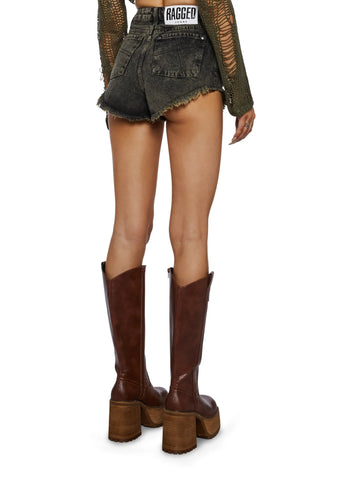 Serpent Distressed Shorts