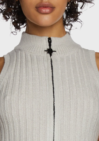 Replay Sleeveless Knit Romper - Ecru