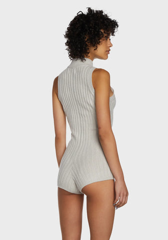Replay Sleeveless Knit Romper - Ecru