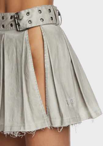 Replay Distressed Mini Skirt - Ecru