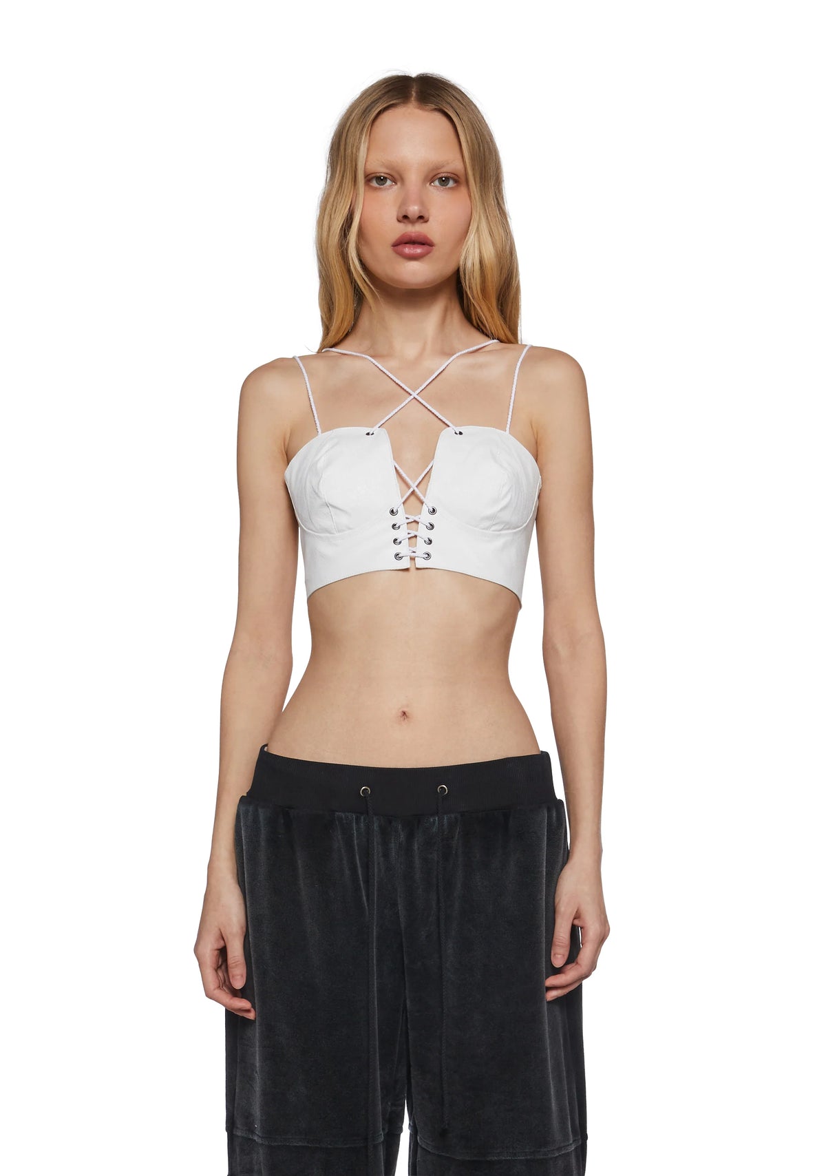 Replay Strappy Bustier Bra - White