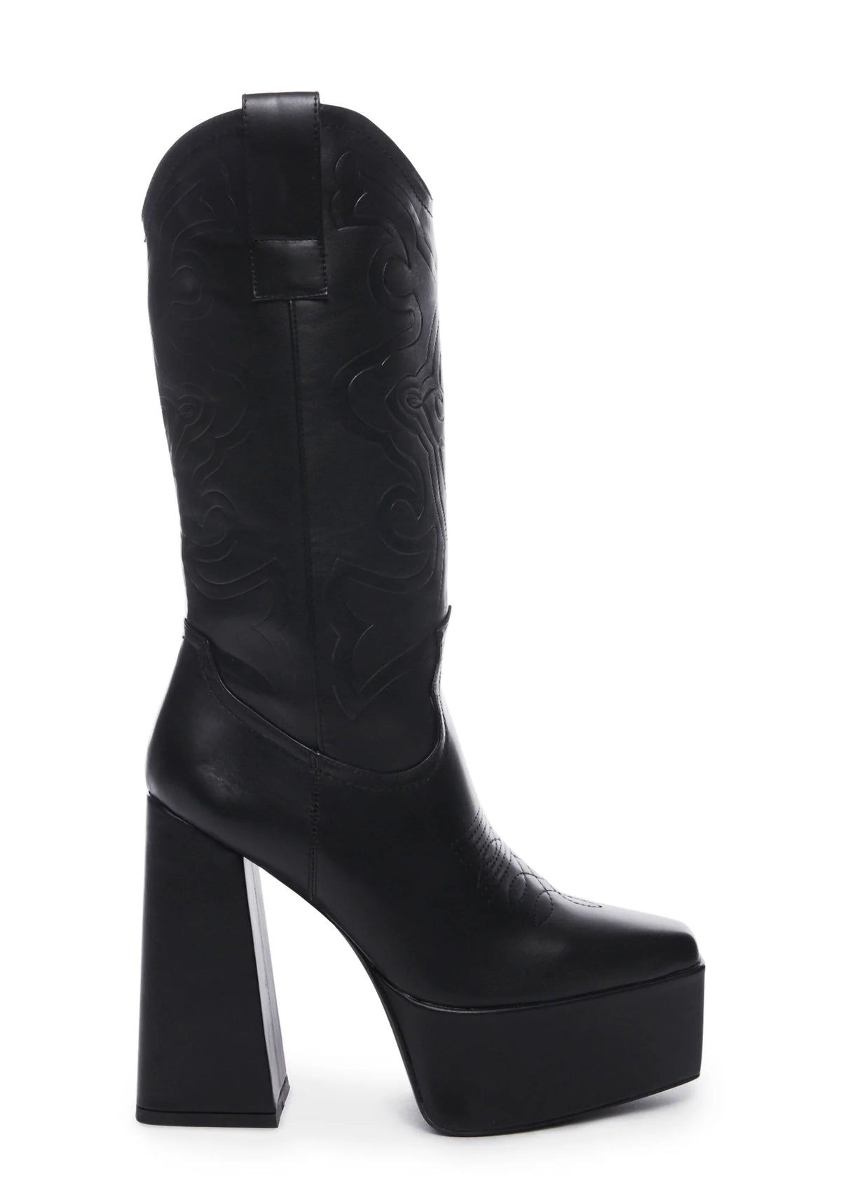 Ruman-2 Cowboy Boots - Black