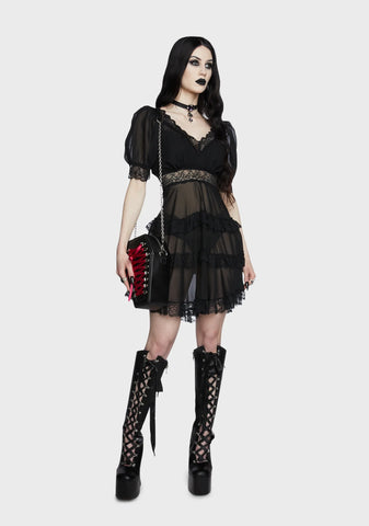 Raven's Wing Mini Dress