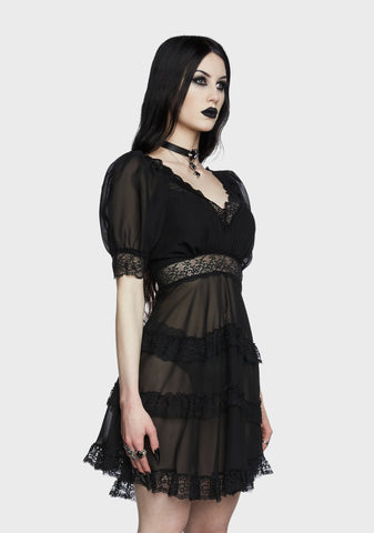 Raven's Wing Mini Dress