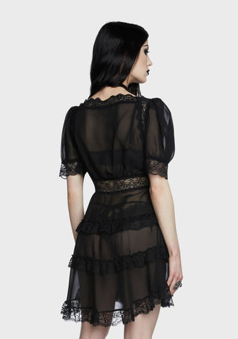 Raven's Wing Mini Dress