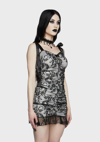 Unholy Night Lace Mini Dress - Ivory