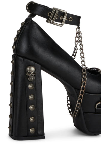 Crucify Chunky Platform Heels