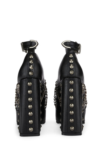 Crucify Chunky Platform Heels