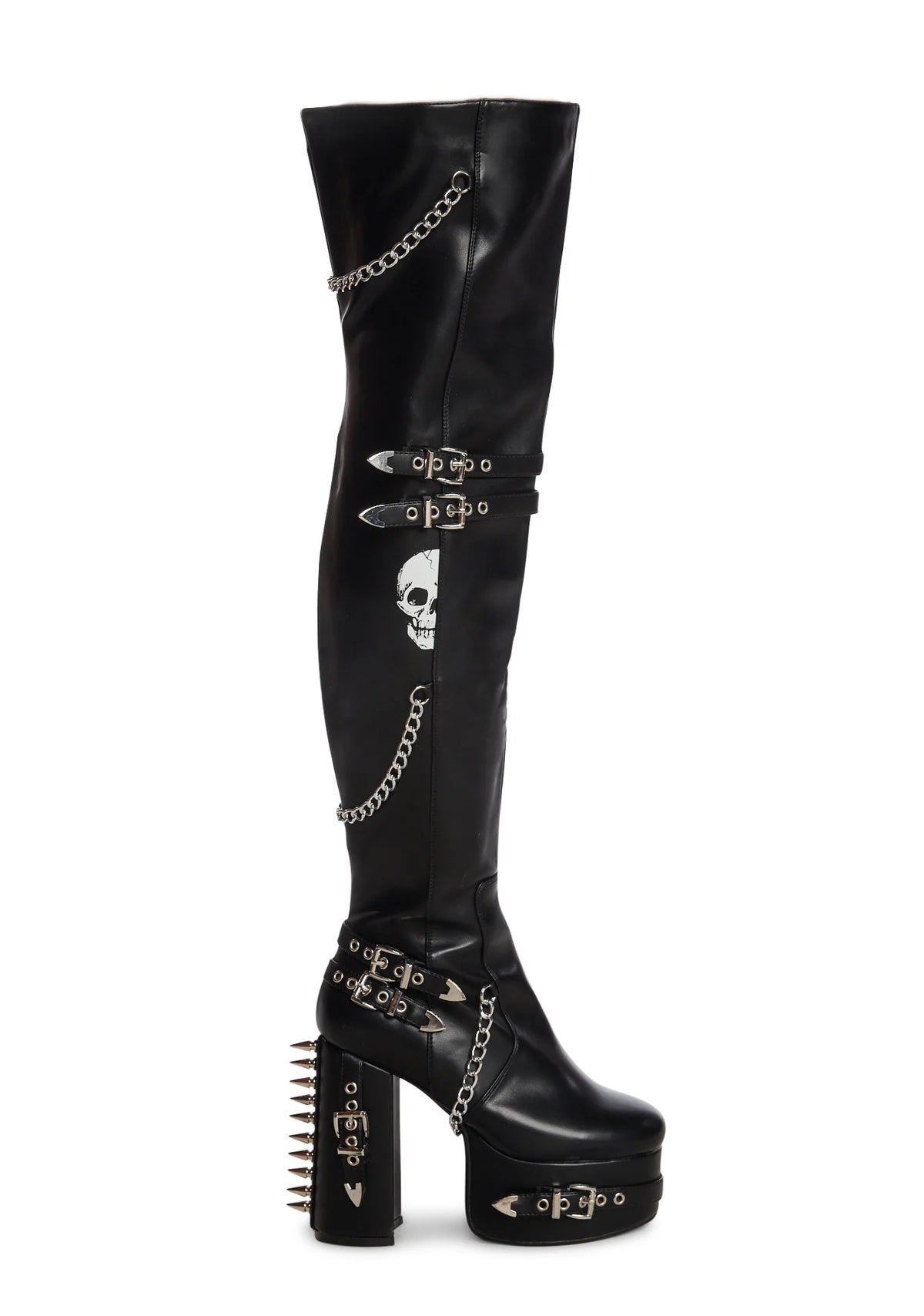 Scream Thigh High Platform Boots