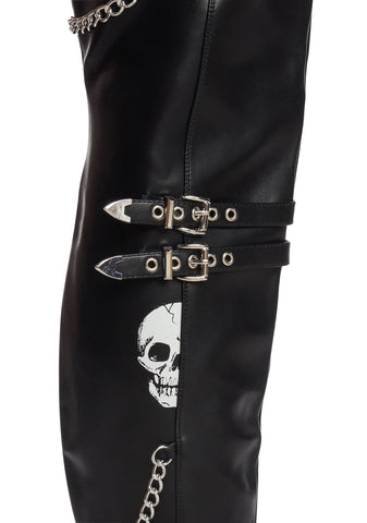 Scream Thigh High Platform Boots