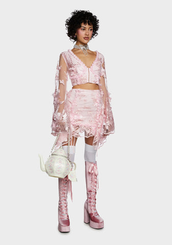 Social Season Long Sleeve Top - Pink