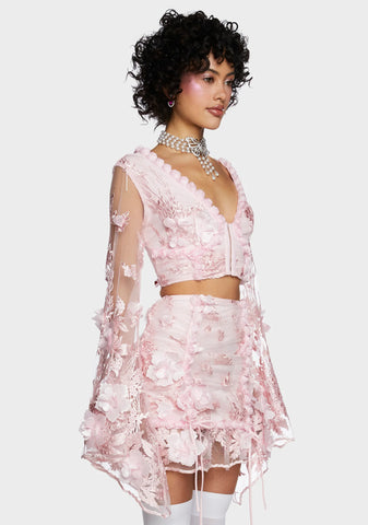 Social Season Long Sleeve Top - Pink