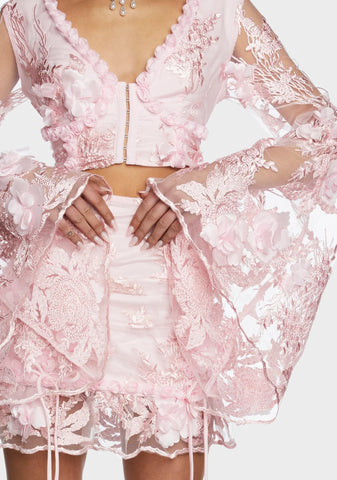 Social Season Long Sleeve Top - Pink