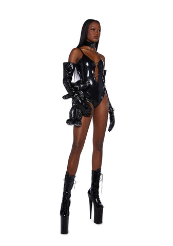 Broken Hearts Latex Bodysuit