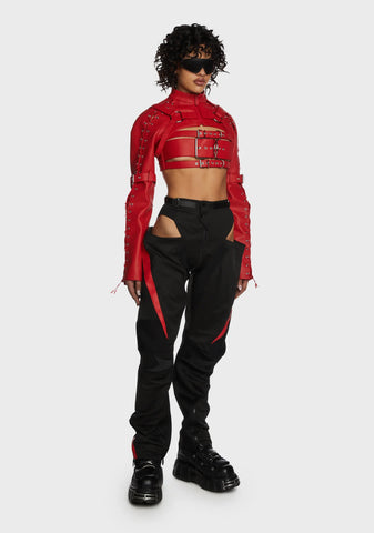 Daddy Belt Top - Red