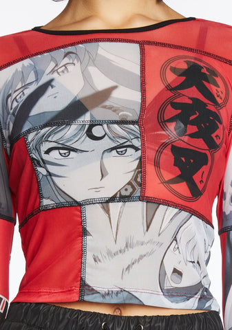 Make You Pay Mesh Top