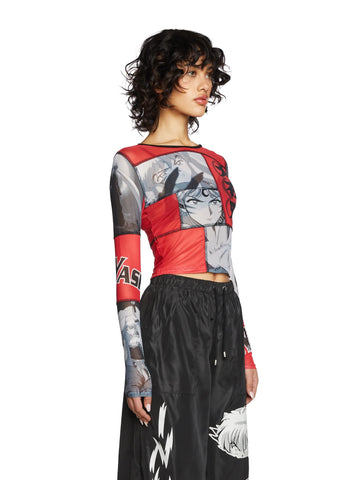 Make You Pay Mesh Top