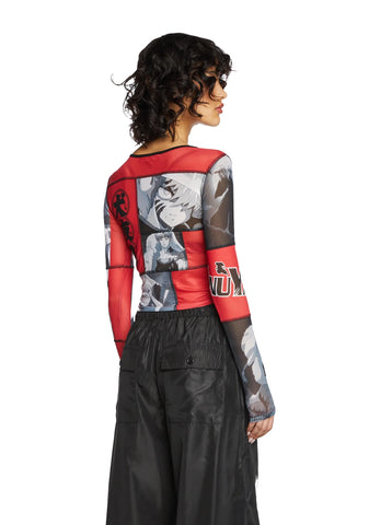 Make You Pay Mesh Top