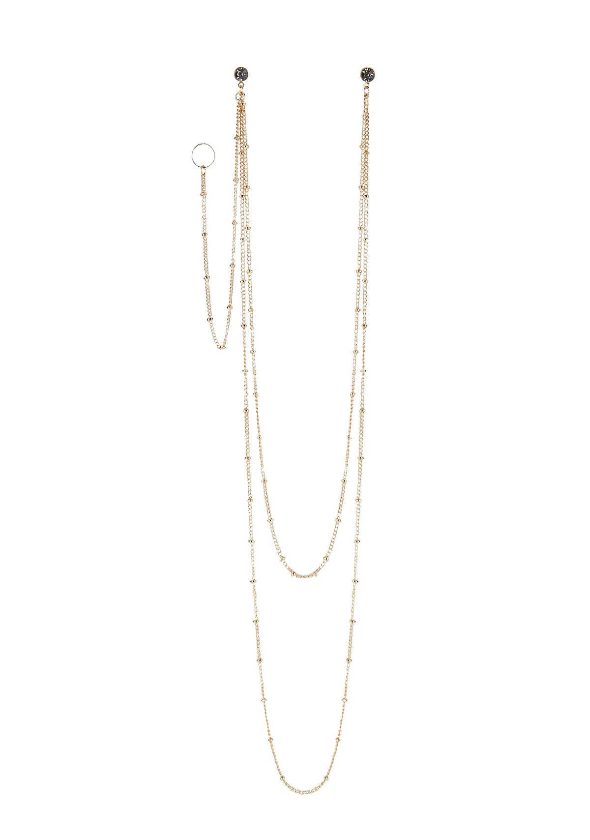 Serpent's Kiss Nose Chain Earring