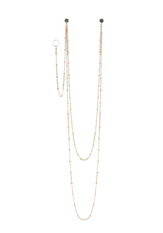 Serpent's Kiss Nose Chain Earring