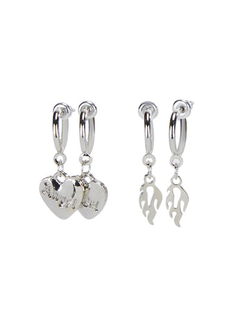 Rebel In Love Earring Set