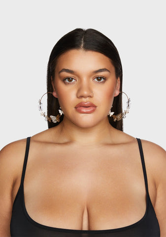 Nature's Princess Hoop Earrings