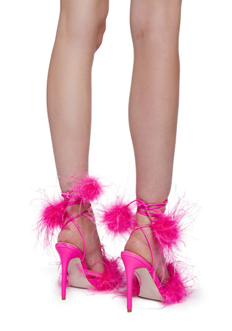 Penn Feather Heels-Pink