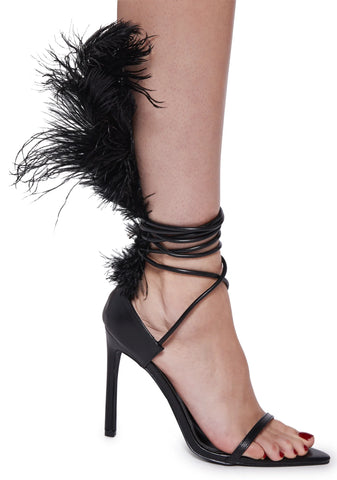 Cleasby Feather Sandals - Black