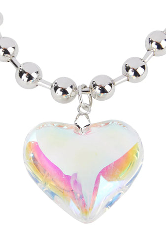 Heart Of Glass Bead Necklace