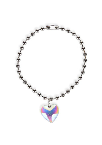 Heart Of Glass Bead Necklace