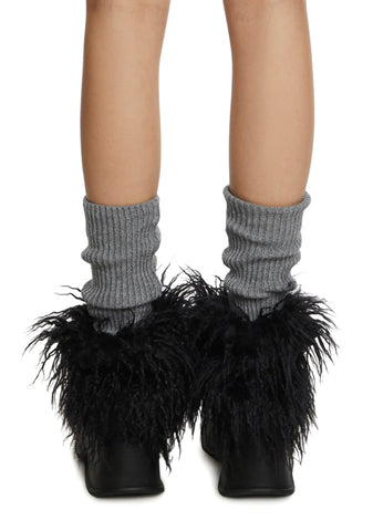 Noir Never Fur-Gotten Leg Warmers