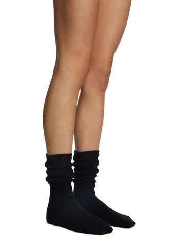 Midnight Flash Back Scrunch Socks