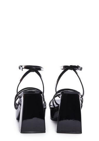 Chic Confidence Block Heels - Black