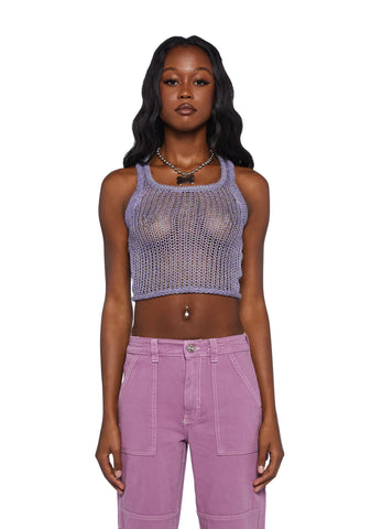 Knitted Scoop Tank Top
