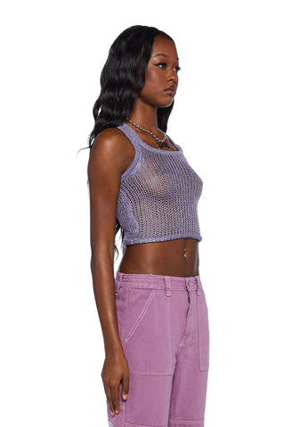 Knitted Scoop Tank Top