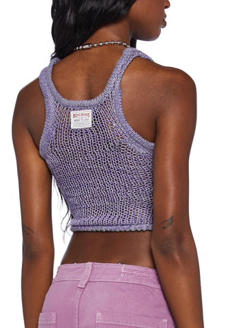 Knitted Scoop Tank Top