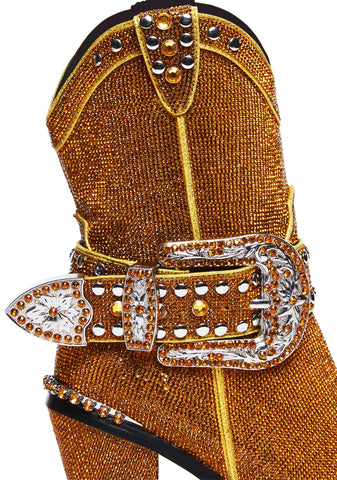 Sheriff Shine Cowboy Boots - Orange