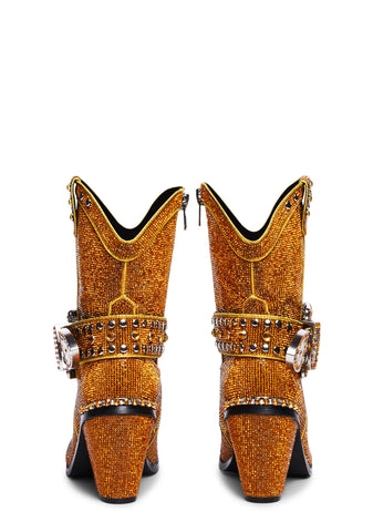 Sheriff Shine Cowboy Boots - Orange