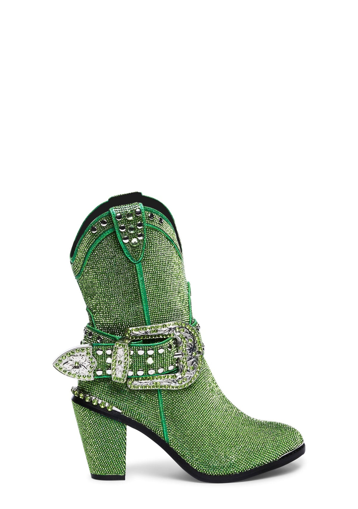 Sheriff Shine Cowboy Boots - Lime