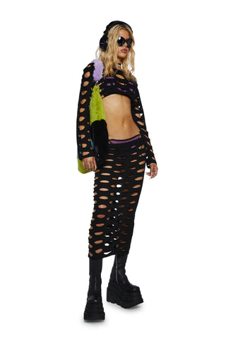 Nightfall Knit Midi Skirt