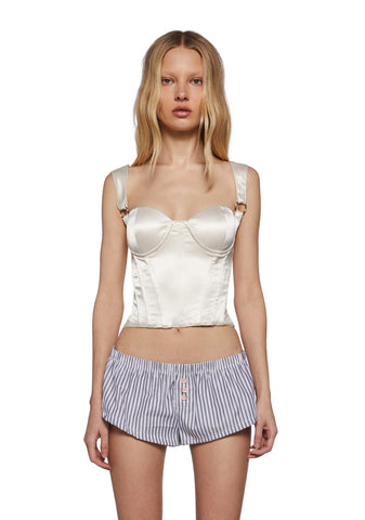 Hard To Handle Bustier Top - Ivory